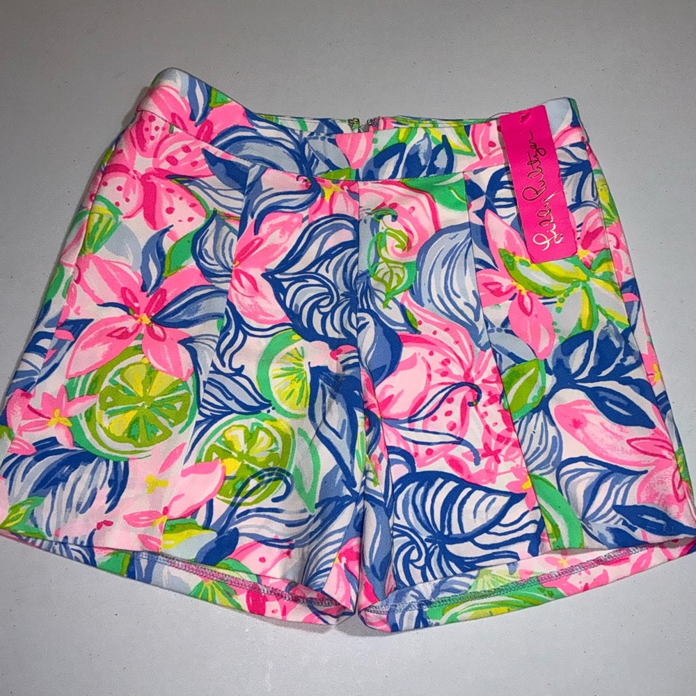 Lilly Pulitzer NWT Ariana Stretch Shorts Havana Cocktail Size 00 - Picture 12 of 13